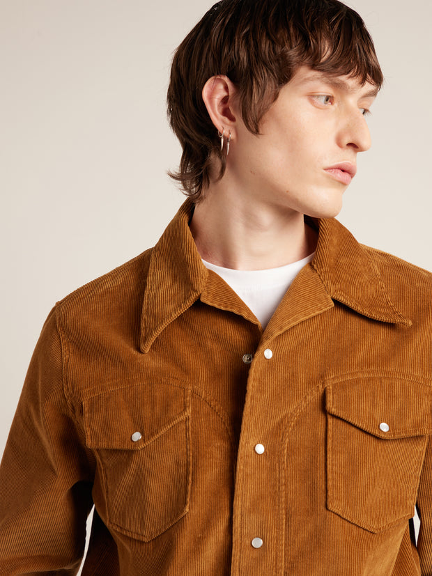 Montwood Archive Cord Overshirt (Rich Tobacco) Men's Detail