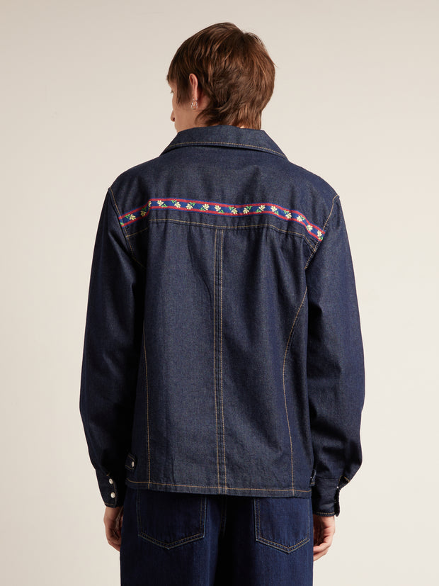 Isidro Archive Denim Shirt (Mid Denim) Men's Back