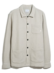 Castlefield Waffle Overshirt (White Smoke) Flat