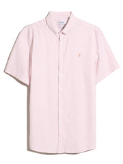 Brewer Stripe Short Sleeve Shirt In Carnation Pink