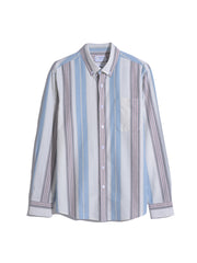 Millard Long Sleeve Button Down Stripe Shirt In Ecru