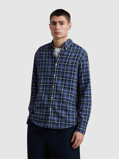 Macgregor Check Shirt In Sigil Blue