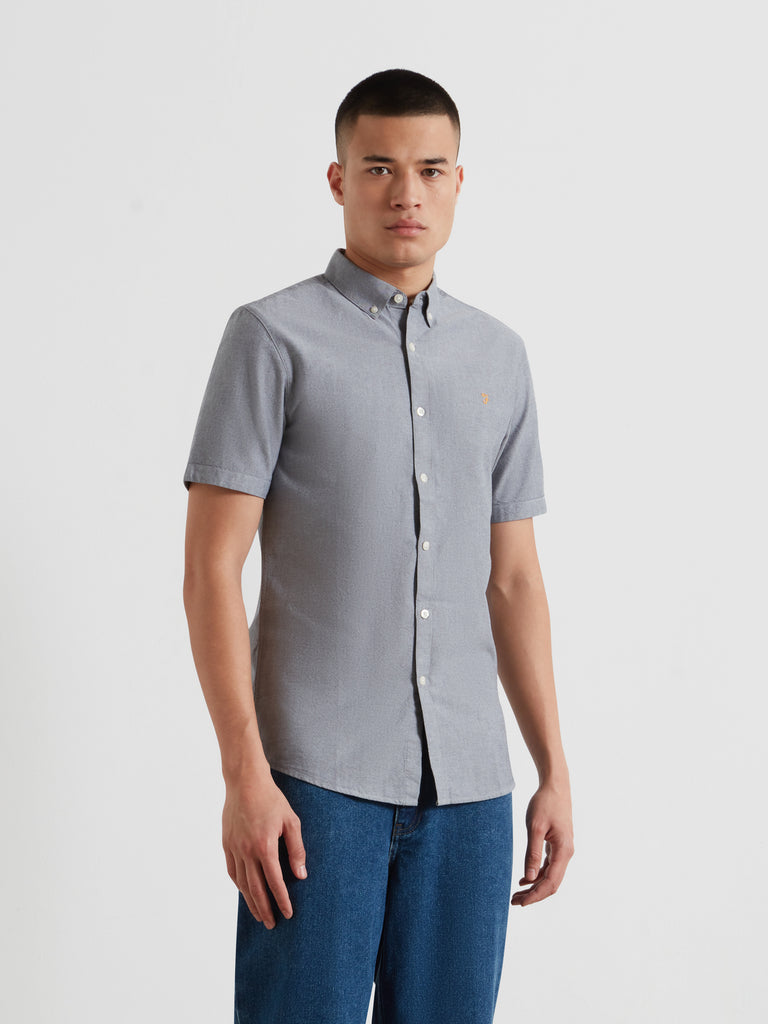 Brewer Short Sleeve Oxford Shirt White True