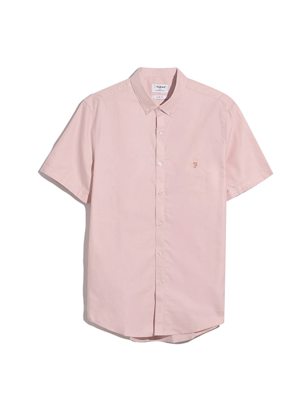 Brewer Short Sleeve Shirt In Powder Pink