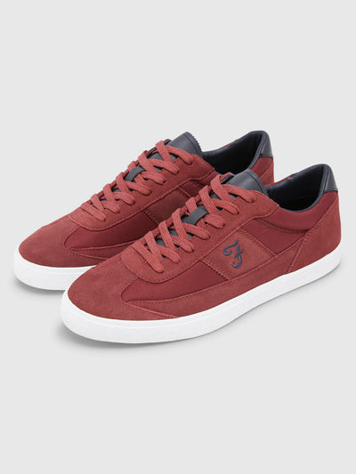 Stanton Leather Trainer In Red Rivera