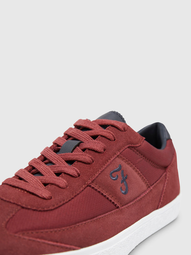 Stanton Leather Trainer In Red Rivera