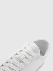Rigby Cupsole Leather Trainer In White