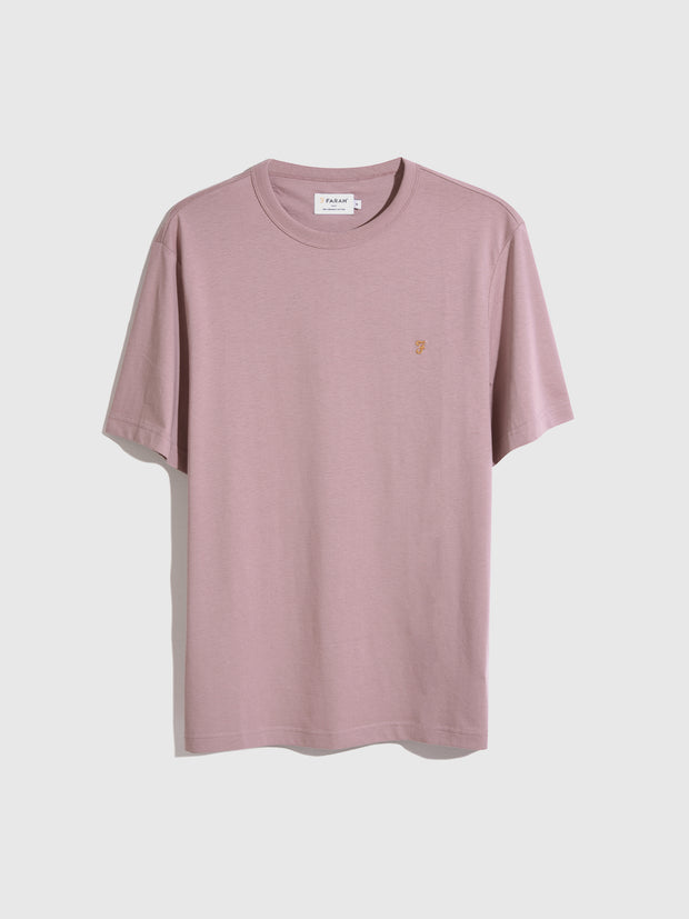Danny Regular Fit Organic Cotton Short Sleeve T-Shirt In Dark Pink