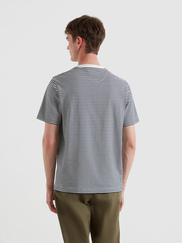 Goldney Stripe T-Shirt (True Navy) Back