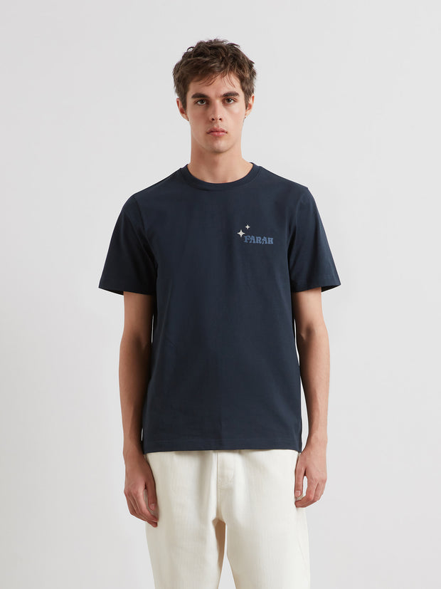 Roderick Graphic T-Shirt (True Navy) Front