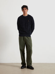 Sage Nepped Sweater (True Navy) Styled