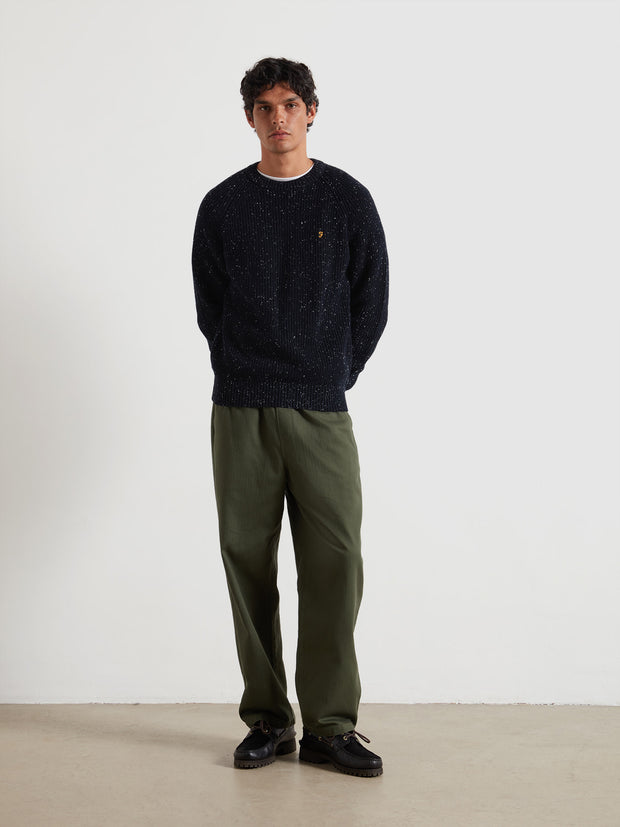 Sage Nepped Sweater (True Navy) Styled