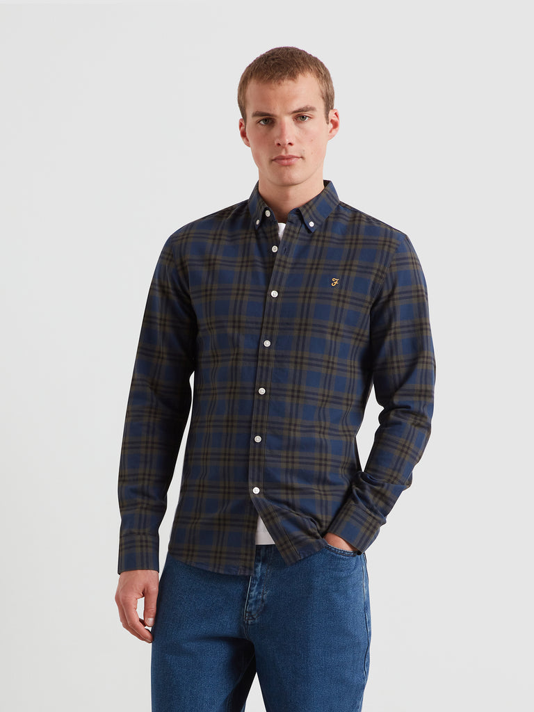 Brewer Check Oxford Shirt Evergreen