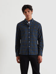 Brewer Check Oxford Shirt (Evergreen) Front
