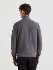 Seaton Zip Through Sweatshirt (Grey Shade) Back