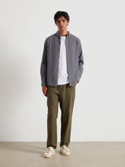 Hawtin Relaxed Tapered Fit Full Length Trousers (Olive Green) Styled