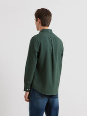 Brewer Slim Fit Organic Cotton Oxford Shirt (Poplar Green) Back