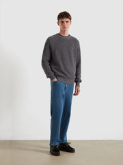 Sage Nepped Sweater (Grey Shade) Styled