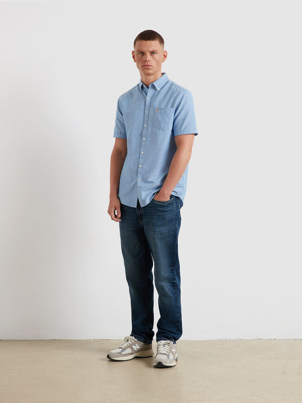 Boxworth Short Sleeve Shirt (Regatta Blue) Styled
