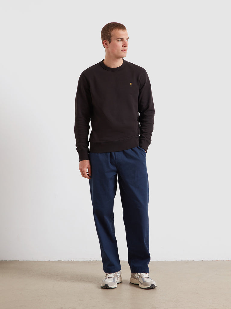Greenport Loose Fit Herringbone Trousers Yale