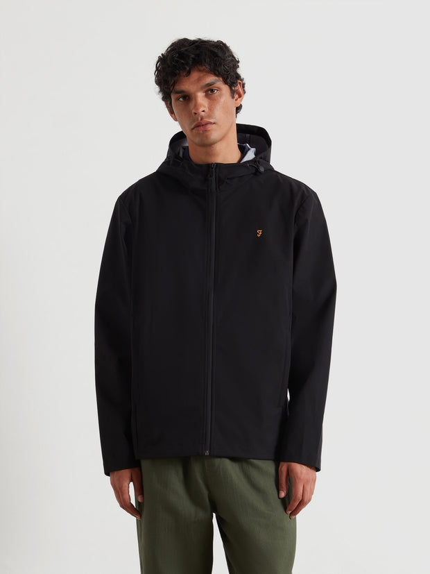 Rhodes Hooded Jacket (Black) Front