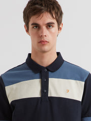 Swanside Panel Polo Shirt (True Navy) Detail