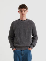 Sage Nepped Sweater (Grey Shade) Front
