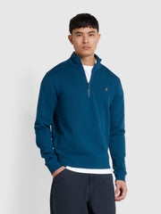 Kelly Quarter Zip Sweatshirt (Sailor Blue) Front