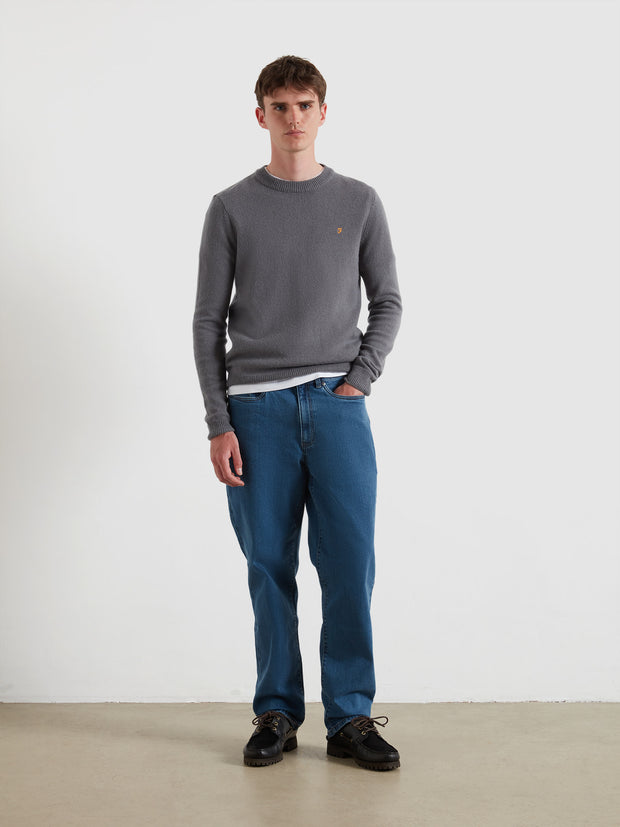 Maidstone Lambswool Sweater (Grey Shade) Styled