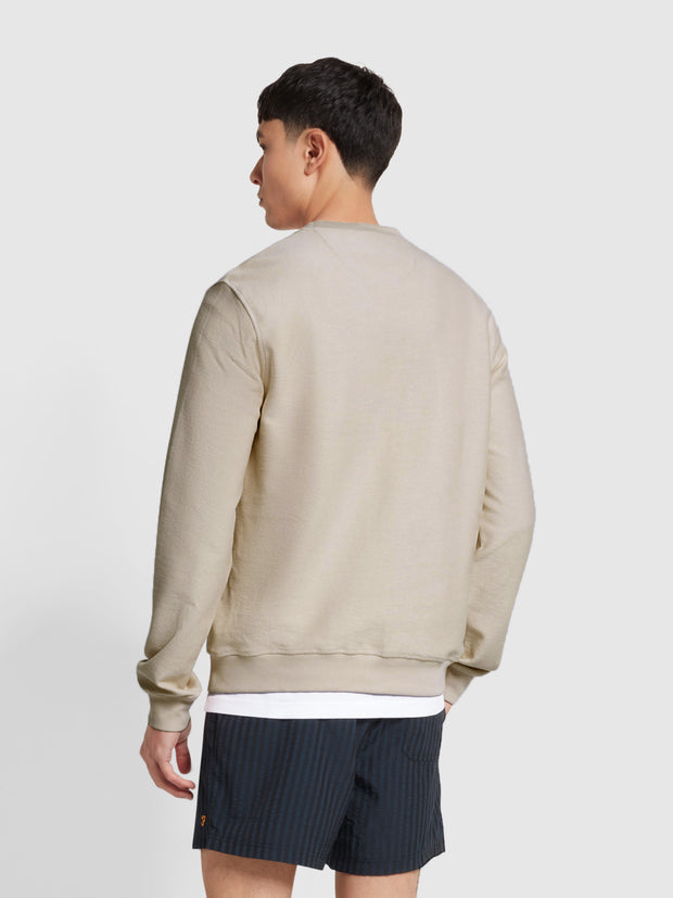 Galli Twill Crew Neck Sweatshirt In Fog