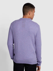 Birchall Slim Fit Crew Neck Sweater In Lavender Sunrise