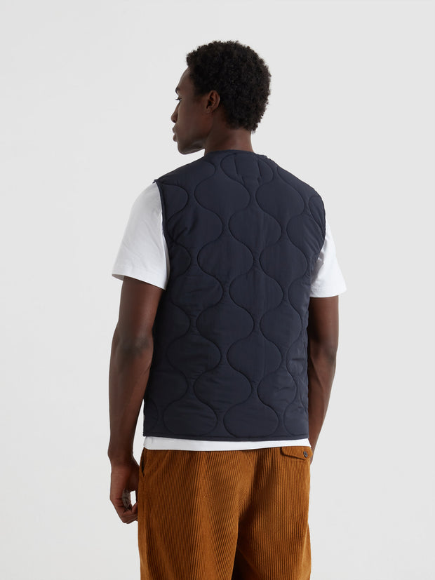 Campbell Quilted Gilet (True Navy) Back