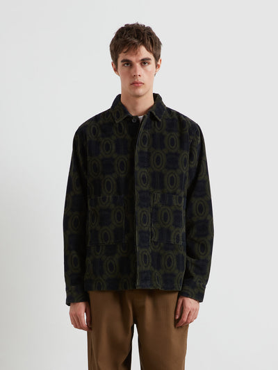 Stanley Cord Overshirt (True Navy) Front