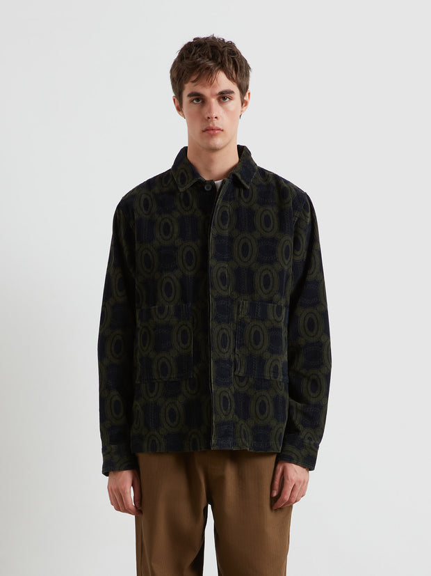 Stanley Cord Overshirt (True Navy) Front