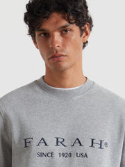 Lynmouth Graphic Sweatshirt (Light Grey Marl) Detail
