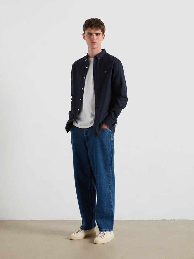 Milners Shirt (True Navy Marl) Styled