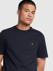 Danny Regular Fit Organic Cotton T-Shirt In True Navy