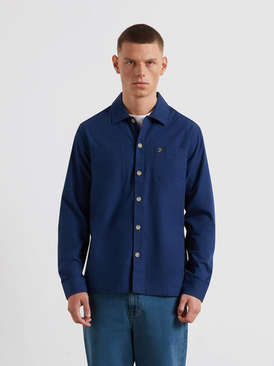 Ramsey Lightweight Overshirt (Midnight Blue) Front