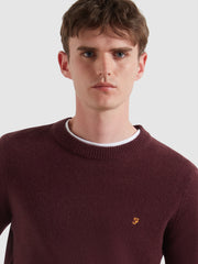 Maidstone Lambswool Sweater (Bordeaux) Detail