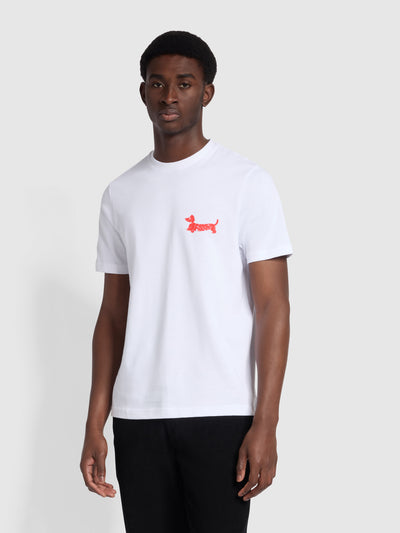 Genoa Regular Fit Graphic T-Shirt In White