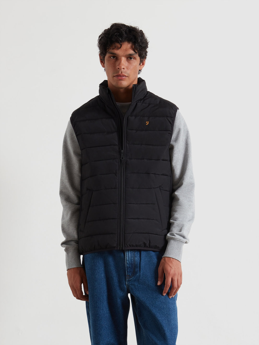 トップス rare FUGA Black Coated Draped Gilet Kennedy Gilet In Black | Farah® Online