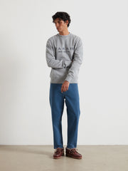 Lynmouth Graphic Sweatshirt (Light Grey Marl) Styled