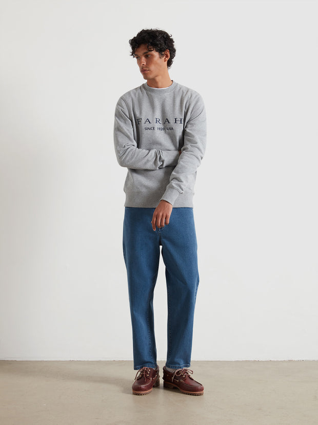 Lynmouth Graphic Sweatshirt (Light Grey Marl) Styled