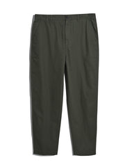 Hawtin Relaxed Tapered Fit Full Length Trousers (Olive Green) Flat