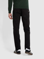 Elm Regular Slim Fit Black Stretch Jeans In Black