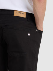 Elm – Schwarze Stretch-Jeans mit normaler Passform in Schwarz