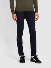 Endmore Skinny Fit Organic Cotton Twill Chinos In True Navy