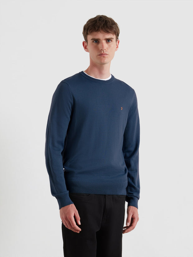 Mullen Merino Wool Sweater (Blue River) Front