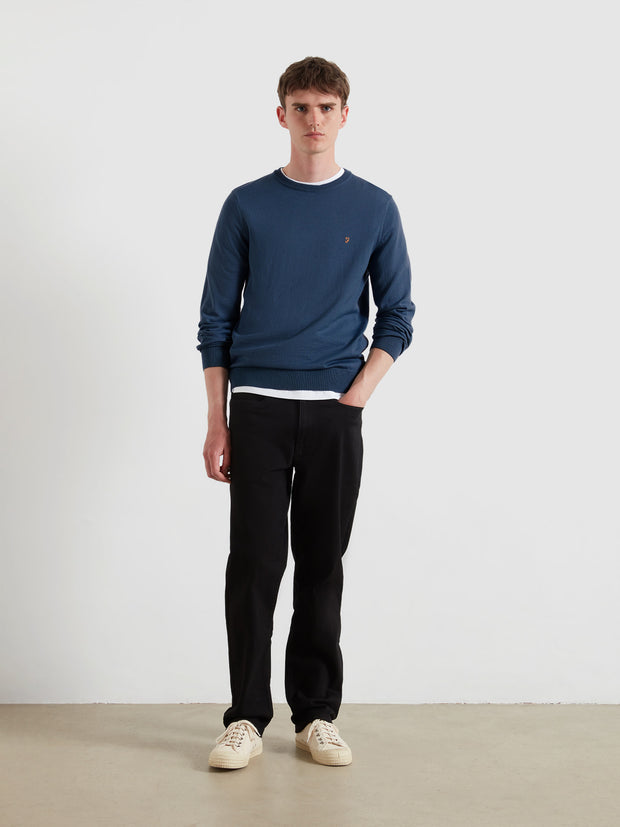 Mullen Merino Wool Sweater (Blue River) Styled