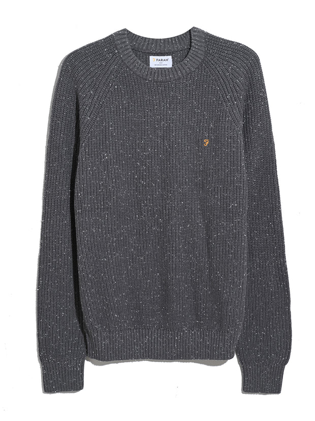 Sage Nepped Sweater (Grey Shade) Flat